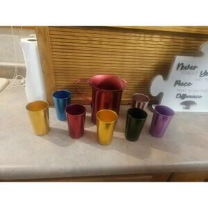 Set of Bascal glasses with pitcher